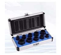 POLXLMOFXO 10 PZ Presa Set dado Vite Remover Adortore Doce danneggiato Bullone 9-19mm Auto Extractor Trecking Tool Box Accessori for trapano elettrico(Long)