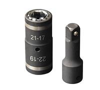 POLXLMOFXO 2 PCS 4 in 1 Presa d'impatto for pneumatici Set 1/2 Drive Impact Flip e barra di prolunga da 3 pollici