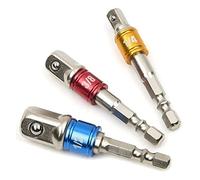 POLXLMOFXO 3pcs 1/4 "3/8" 1/2 "Adattatore driver 3/8" Driver Hex Extension Drill Bits Socket Adapter Adattatore Potenza BIT Set for