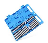 POLXLMOFXO 40pcs 1 / 2in 3/8in Adapter Drive Shank Hex Torx XZN Spline Star Impact Inscato Set Metric Socket Catchet Driver Wrench