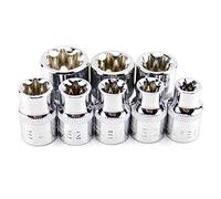 POLXLMOFXO 8pcs 3/8 "10mm E8-E20. Set Di Prese Torx. Cr-v E -Type Wrench Head Hexagonal Spanner Allen Key Imposta Strumenti Riparazione Auto