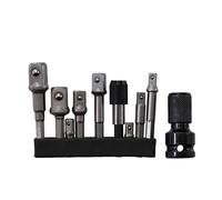 POLXLMOFXO Set di adattatore socket. CR-V. IMPACT DRIFT DRIFFER BIT DENSIONAL BAR 1/4 '' HEX SHANK A 3/8 1/2 Testa quadrata for utensili elettrici(C)