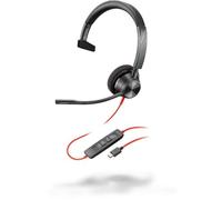 POLY 3310 Auricolare Cablato A Padiglione Musica e Chiamate USB tipo-C Nero