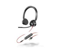 POLY 3325 Auricolare Cablato A Padiglione Musica e Chiamate USB tipo A Nero (Pla
