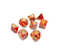 Poly 7 Set: Vortex Polyhedral Underworld/yellow 7-Die Set Lab Dice