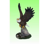 Poly Aquila Testa Bianca Altezza 18 CM Poliresina Animale IN Miniatura Figura