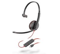 Plantronics Auricolare cablato a padiglione Blackwire 3210 USB tipo-C Musica e chiamate Nero