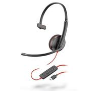 POLY Blackwire 3210 Auricolare Cablato A Padiglione Musica e Chiamate USB tipo-C Nero NEW
