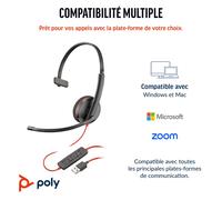 POLY Blackwire 3210 Cuffie monoaurali USB-C (confezione) - Nouvo