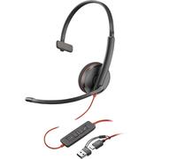 HP - Cuffie Blackwire 3210 Monoaurali USB-C Nere + Adattatore USB-C /A (Sfuse) - SPEDIZIONE GRATUITA