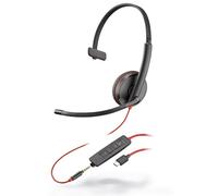 POLY Blackwire 3215 Cuffia cablata ad archetto per chiamate/musica USB Type-C Nero - Nouvo
