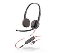 POLY Blackwire 3225 Auricolare Cablato A Padiglione Musica e Chiamate USB tipo A Nero