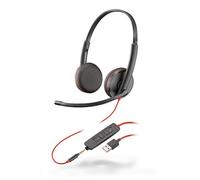 POLY Blackwire 3225 Auricolare Cablato A Padiglione Musica e Chiamate USB tipo A Nero (Blackwire 3225 Headset Wired - Head-band NEW