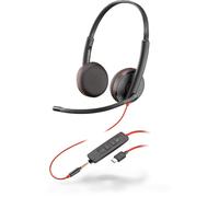 POLY Blackwire 3225 Auricolare Cablato A Padiglione Musica e Chiamate USB tipo-C Nero NEW
