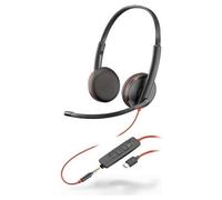POLY Blackwire 3225 Auricolare Cablato A Padiglione Ufficio USB tipo-C Nero NEW