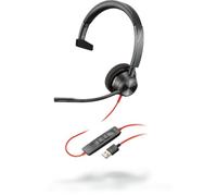 POLY Blackwire 3310 Auricolare Cablato A Padiglione Ufficio USB tipo-C Nero