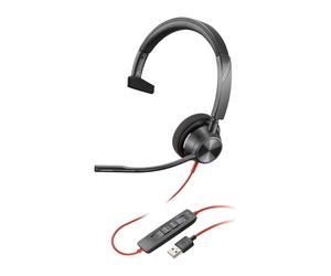 Poly Blackwire 3310, BW3310-M - Headset mono MS cablato con USB-A certificato per Microsoft Teams