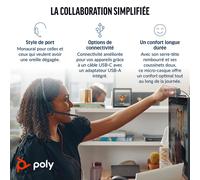 POLY Blackwire 3310 Cuffia monoaurale USB-C certificata Microsoft Teams + adattatore USB-C/A - Nouvo