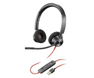 Poly Blackwire 3320 USB-A MS cuffia binaurale, BW3320-M USB-A