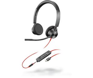 POLY Blackwire 3325 Auricolare Cablato A Padiglione Ufficio USB tipo-C Nero NEW