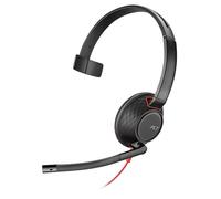 POLY Blackwire 5210 Auricolare Cablato A Padiglione Musica e Chiamate USB tipo-C Nero, Rosso