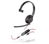 POLY Blackwire 5210 Auricolare Cablato A Padiglione Ufficio USB tipo-C Nero NEW
