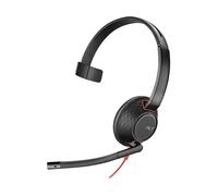 POLY Blackwire 5210 Auricolare Cablato A Padiglione Musica e Chiamate USB tipo-C Nero, Rosso