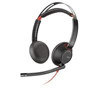 POLY Blackwire 5220 Auricolare Cablato A Padiglione Musica e Chiamate USB tipo A Nero, Rosso