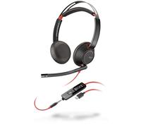 POLY Blackwire 5220 Cuffia cablata ad archetto per chiamate/musica USB Type-C Nero, Rosso - Nouvo