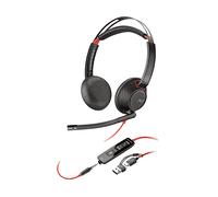 HP Poly Blackwire 5220 Stereo USB-C Headset +3.5mm Plug +USB-C/A Adapter (Bulk) Auricolare Cablato A Padiglione Musica e Chiamate USB tipo-C Nero