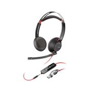 HP Poly Blackwire 5220 Stereo USB-C Headset +3.5mm Plug +USB-C/A Adapter (Bulk) Auricolare Cablato A Padiglione Musica e Chiamate USB tipo-C Nero