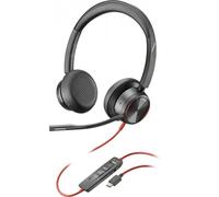 POLY Blackwire 8225 Auricolare Cablato A Padiglione Ufficio USB tipo-C Nero (Bla
