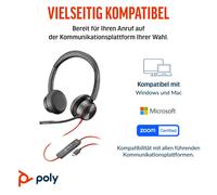 Poly Blackwire 8225-M Headset Nero Serie Blackwire 8200 32 mm