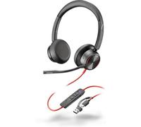 POLY Cuffie stereo Blackwire 8225 con connettore USB-C, certificate per Microsoft Teams + adattatore USB-C/A