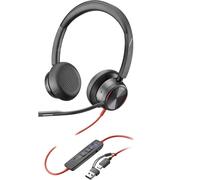 Poly Blackwire 8225 Stereo Microsoft Teams Certified USB-C Headset +USB-C/A Adapter 8X225AA
