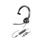 Poly Blackwire BW3315-M Mono USB C & Usb-A + 3.5mm Spina Fascia PC Cuffie