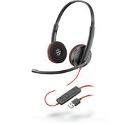 POLY Blackwire C3220 Cuffia cablata ad archetto per chiamate/musica USB Type-A Nero, Rosso - Nouvo