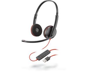POLY Blackwire C3220 Cuffia cablata ad archetto per chiamate/musica USB Type-A Nero, Rosso - Nouvo