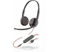 Poly Blackwire C3225 Auricolare Cablato A Padiglione Ufficio USB tipo A Nero (Bl