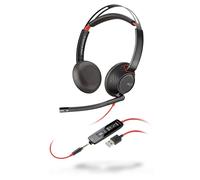 POLY Blackwire C5220 Auricolare Cablato A Padiglione Ufficio USB tipo A Nero, Rosso