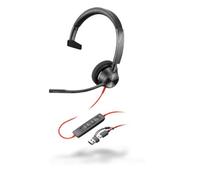 Poly Blackwire 3310 Monaural Microsoft Teams Certified USB-C Headset +USB-C/A Adapter 8X216AA