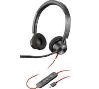 POLY Cuffie stereo Blackwire 3320 con connettore USB-C + adattatore USB-C/A