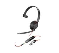 POLY Cuffie Blackwire 5210 monoaurali USB-C + spinotto da 3,5 mm + adattatore US