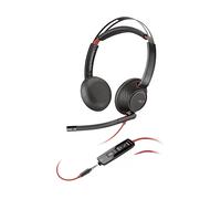 POLY Cuffie stereo Blackwire 5220 con connettore USB-C + spina da 3,5 mm + adattatore USB-C/A Poly
