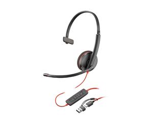 POLY Cuffie monoaurali Blackwire 3210 con connettore USB-A - Nouvo