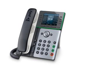 Poly Edge E350 Telefono IP da tavolo a 8 linee con Bluetooth WiFi e schermo LCD IPS a colori da 3,5".