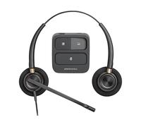 POLY EncorePro 520 Binaural Headset +Quick Disconnect CUFFIE, Nero