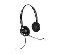 POLY EncorePro 520V Binaural Headset VoiceTube +Quick Disconnect CUFFIE, Nero