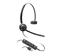 Poly - EncorePro 545 USB-A and USB-C USB headset (Plantronics) - Acoustic Hearing Protection - Hold & Call Answer Buttons - Convertible Wearing Style