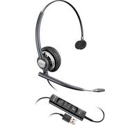 POLY Encorepro HW715 Cuffia cablata ad archetto per ufficio/centro chiamate Nero, Argento - Nouvo